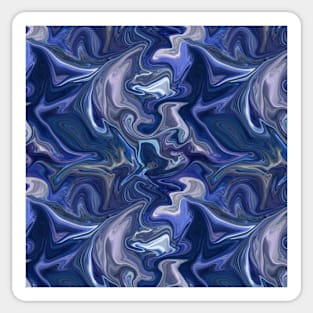 Deep Blue Silk Marble - Digital Liquid Paint Sticker